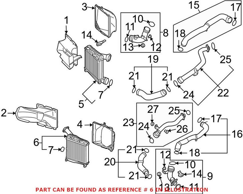 Audi VW Intercooler 7L6145803E